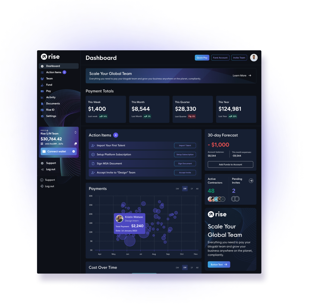 Toku stablecoin payroll platform screenshot