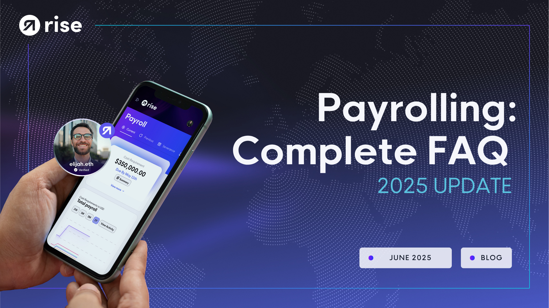 Rise crypto payroll platform dashboard
