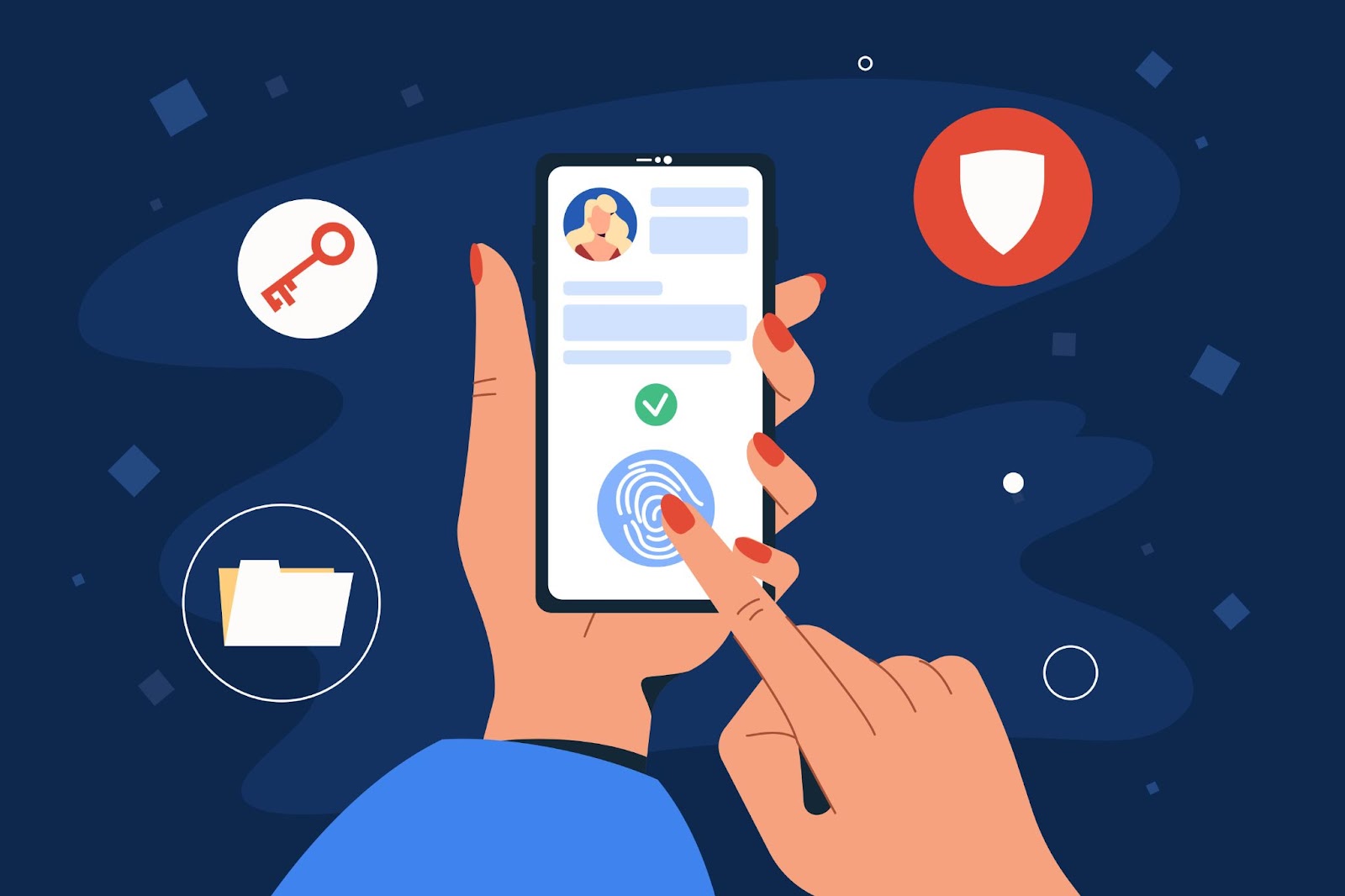 identity verification checklist icon blockchain