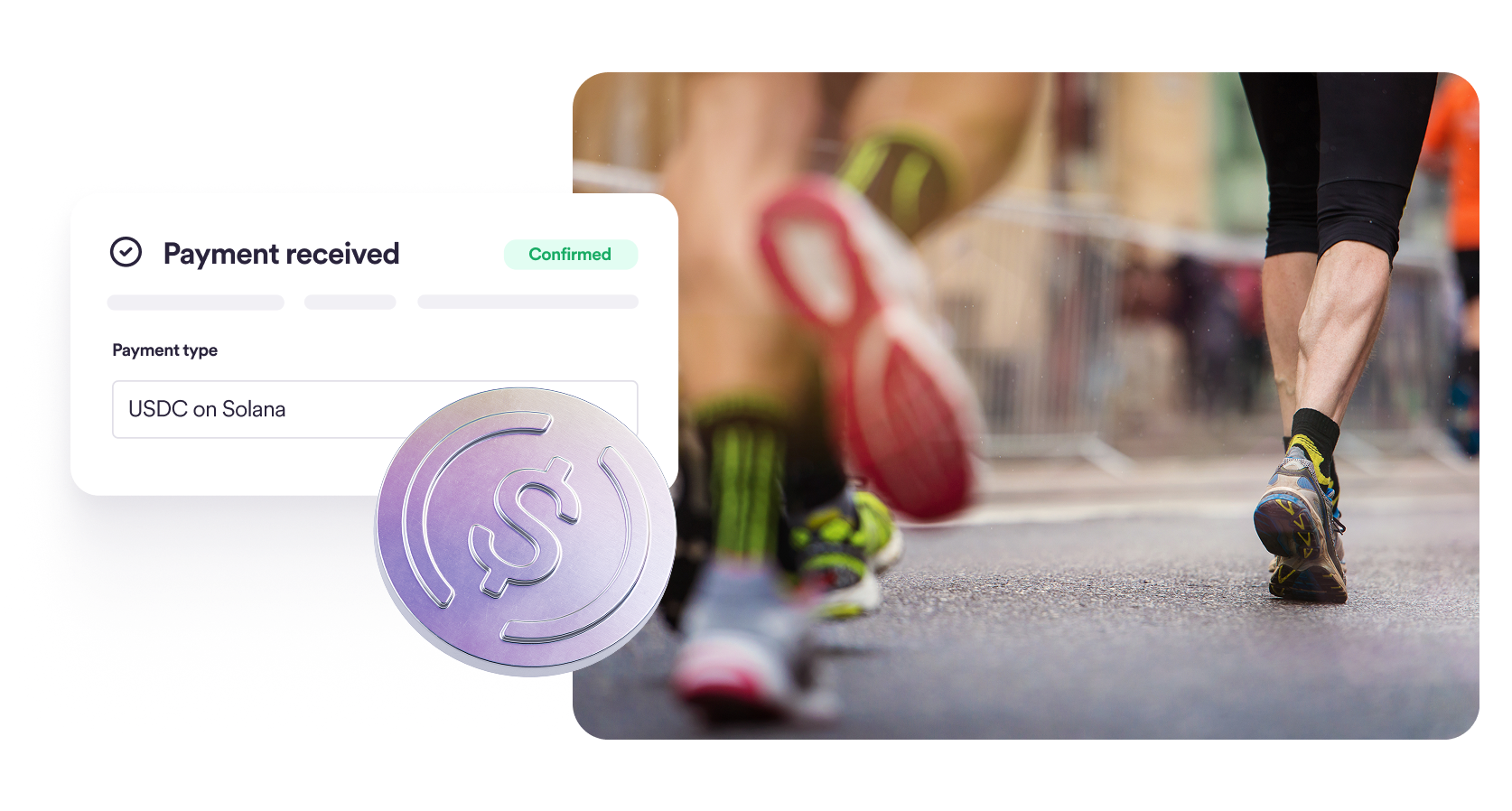 Remote team receiving USDC payment worldwide